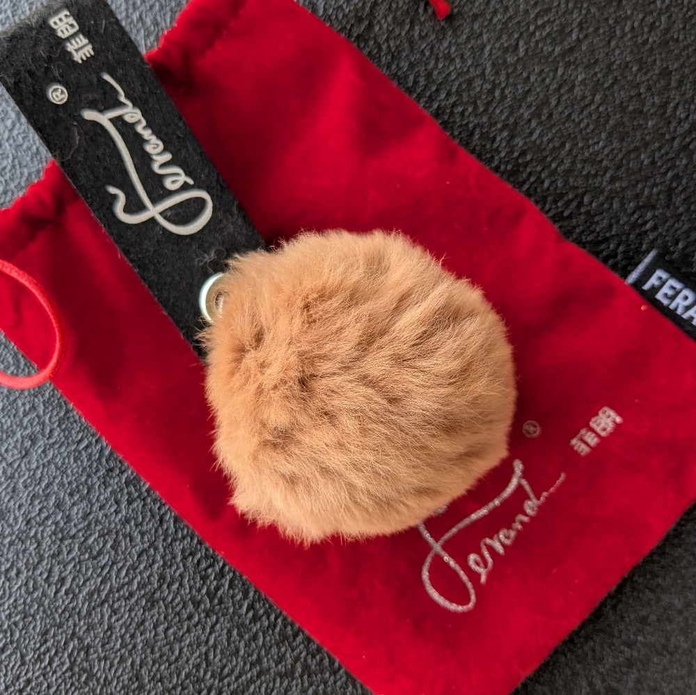 🌷3 for 12 accessory bundle🌷Ferrand Real Fur Pom Pom Keychain